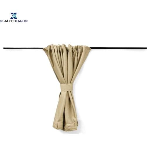 X Autohaux 2 Pcs 70 x 39cm Side Window Sunshades Beige Adjustable VIP Car Window Curtain UV Sunshade Visor