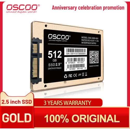 OSCOO 2.5inch Solid State Drive Original MLC Nand Flash Internal SSD Hard Disk 128GB 256GB 512G SSD SATA3 for Laptop and Desktop