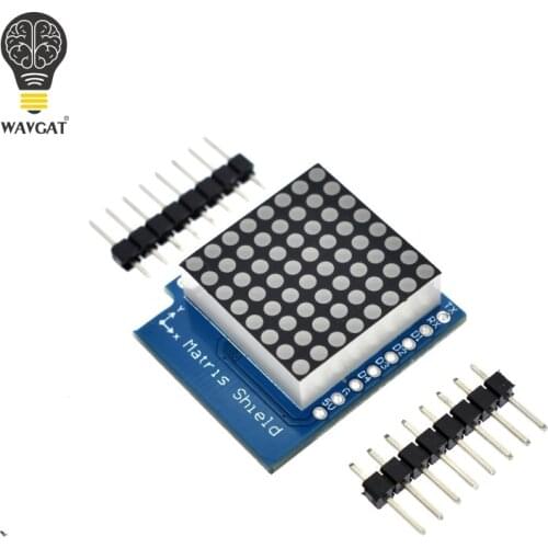 WAVGAT Matrix LED Shield V1.0.0 For WEMOS D1 Mini Digital Signal Output Controller Module 8 X 8 Dot Board Control