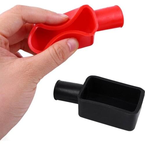 1 Pair Universal Car Battery Terminal Cap Negative Positive Terminal Covers Protector Replacement Batteries Car Accessories