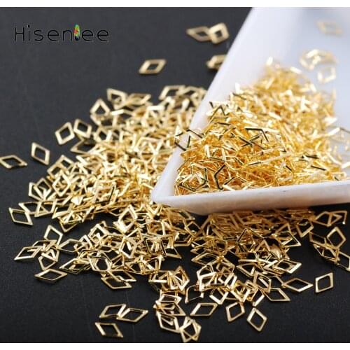 11 Shapes 3D Gold Metal Nail Art Rivet Decoration Butterfly Lips Design Tiny Slice DIY Nail Art Art Decorate