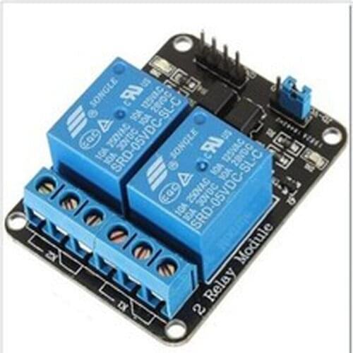 2-way, relay module, 5V with optocoupler protection, relay expansion board, microcontroller development board accessories