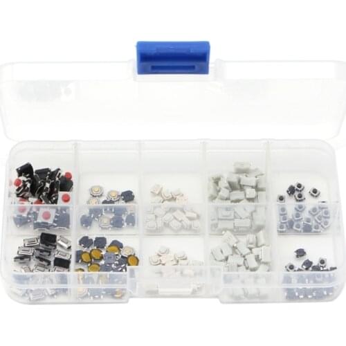 250 Pcs 10 Models Tactile Button Switch Micro Button Switches Remote Control L15