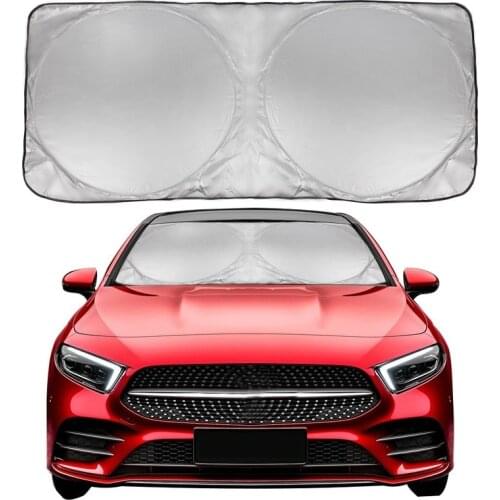 6Pcs/set Car Sunshield Silver Coated Cloth Protection Cover Sun UV-proof Heat Insulation Shading for Car Windshield Side Windows