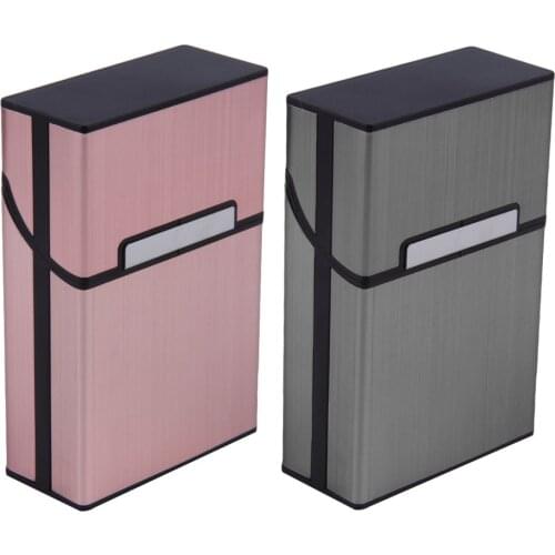 Smoking Accessories Men Lady Gift Cigarette Storage Container Case Aluminium Alloy Tobacco Holder Pocket Box Magnetic Button