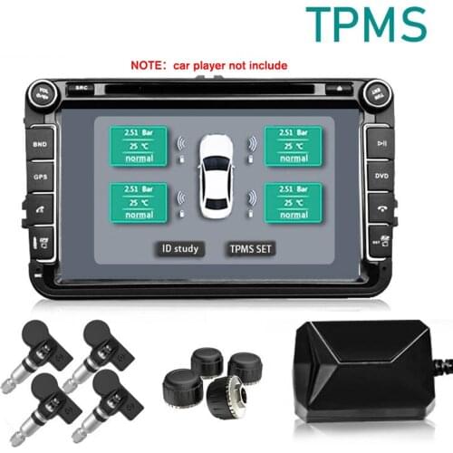 LCD Display Car Security Alarm System Anti-Fatigue Driving Wireless Reminder USB Android Real Time TPMS Automatic Lock Monitor
