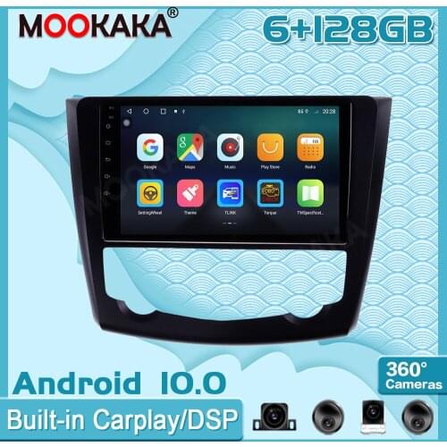 6+128GB Android 10.0 For Renault Kadjar 2015-2017 Surround View Camera Car Multimedia Player Stereo Radio GPS Navigtion Recorder