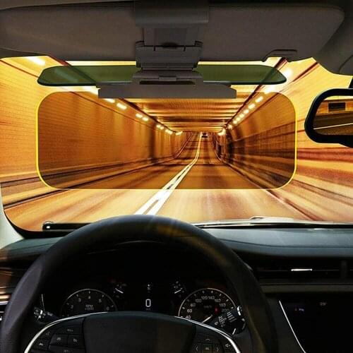 Car Sun Visor HD Car Anti-Glare Anti-Uv Dazzling Goggle Day Night Vision Driving Mirror UV Fold Flip Down HD Clear View Visor