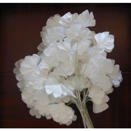 84PCS white ginkgo leaves Wedding props white Artificial tree branches leaves wedding party festival decoration ginkgo leaf