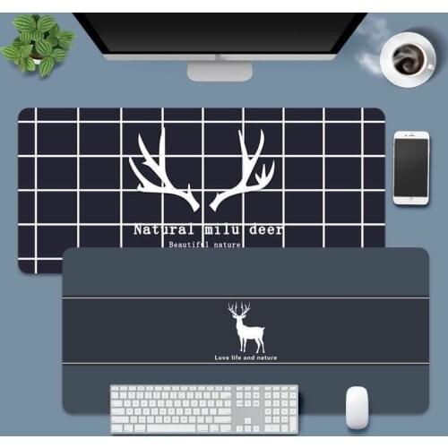 Nordic Deer Mouse Pad Large XXL Writing Gaming Desk Mats Computer Gamer Keyboard Mouse Mat Desk Mousepad for PC Desk Pad