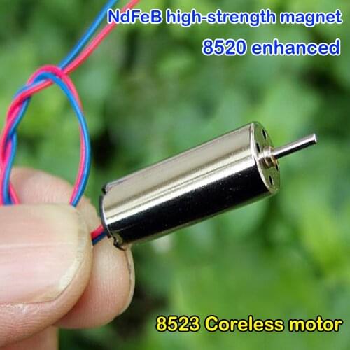 DC 7.4V Micro Mini 8523 Coreless Motor High Speed 41600RPM Strong Magnetic 8520 Enhanced RC Drone Quadcopter 3V 3.7V 4.2V 5V 6V