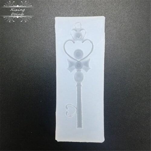DIY craft jewelry Scepter shape drop glue silicone mold cake decoration tool pendant resin decoration mold