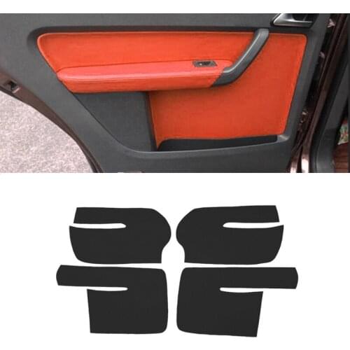 For VW Touran 2006 2007 2008 2009 2010 2011 2012 - 2015 4pcs Microfiber Leather Door Panel / Door Armrest Cover Protective Trim
