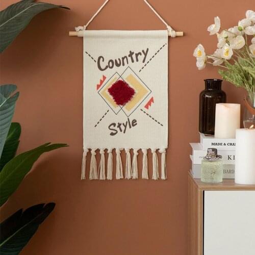 Tapestry Macrame Woven Wall Hanging Tapestry Home Geometric Mountain Wall Art Decor Handmade Bedroom Living room Wall Tapestry