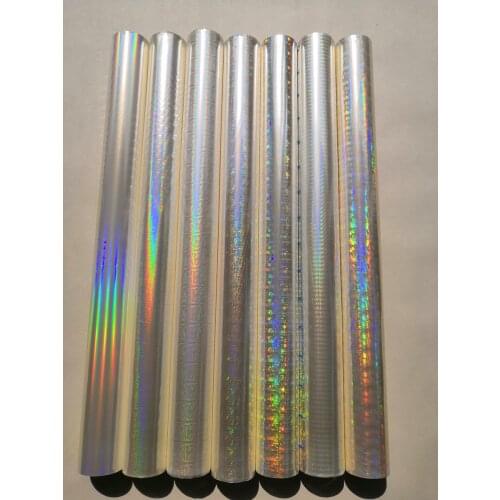 Holographic foil transparent foil different design mixed stamping foil hot press on paper or plastic transfer
