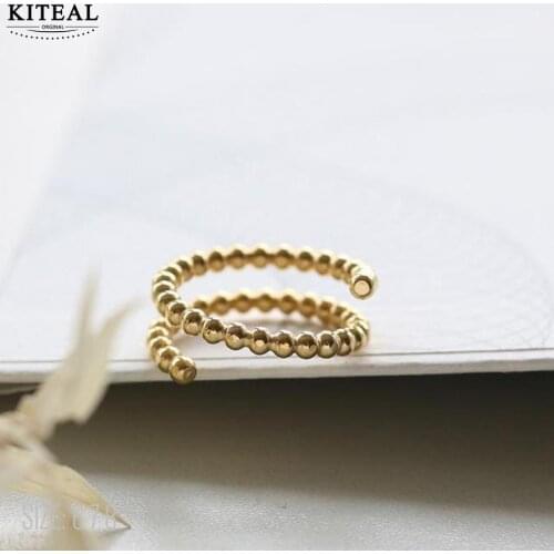 KITEAL 2020 trend large 18KGP Gold Filled size 6 7 8 Female Friend Toe Ring Double Bead Jewelry on the neck christmas gift