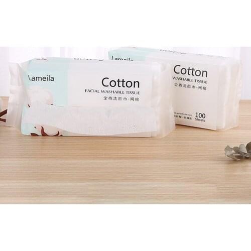 Box of 100 Disposable Facial Towel Makeup Remover Cloths Face Clean Tissue