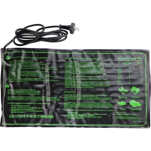 US UK EU AU Plug Waterproof Seedling Heating Mat 50x25CM Plant Seed Germination Propagation Clone Starter Pad Garden Supplies