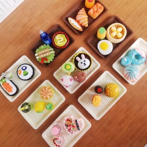 Doll House Delicate Miniature Food and Drink Simulation Model for Dollhouse Toy Miniature Food Play Set Accessories
