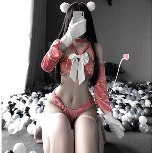 Cute Cos Suit for Girls Japanese Anime Cosplay Womens Lingerie Set Kimono Apparel Witch Uniform Fancy Sexy Bunny Costumes