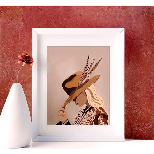 HD Print Modular Vintage Boho Cowgirls Photo Picture Canvas Paintings Poster For Living Room Home Decor Wall Art No Framework