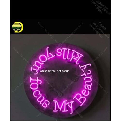 Neon Sign for My beauty kills your focus Custom Neon Bulb sign Beer Bar Pub Restaurant handcraft real Glass Neon Restaurant beer