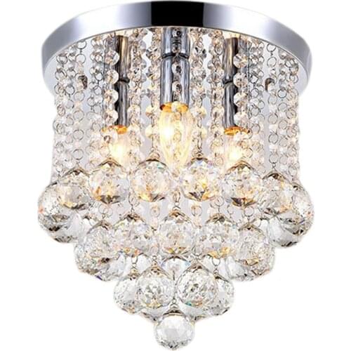 New Round Led Crystal Ceiling Light for Living Room Indoor Lamp Home Decoration