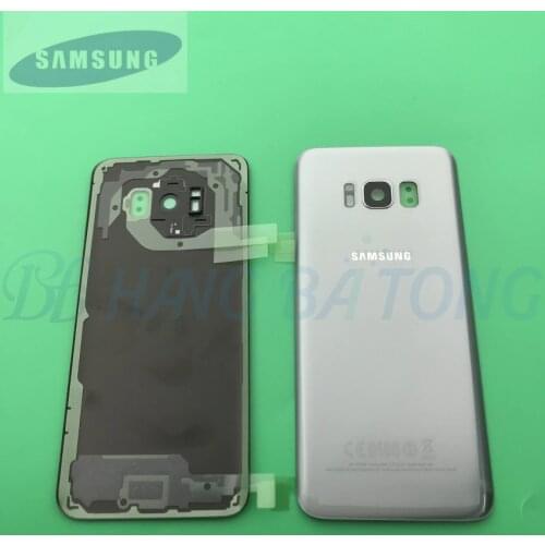 Original Glass Samsung Galaxy S8 S8 Plus G950F G955F Back Battery Cover Door Rear Housing Case Replacement + Adhesive Sticke