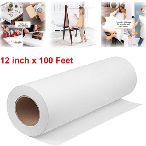 Jumbo Kraft Paper Roll White 30mx 0.3 M for Packaging Gifts Packaging