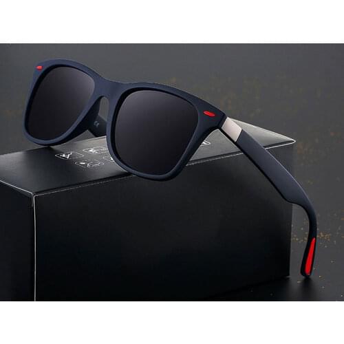 Fashion Brand Design Polarized Sunglasses Men Women Driver Shades Male Vintage Sun Glasses Men Square Wrap Mirror Summer OculoS