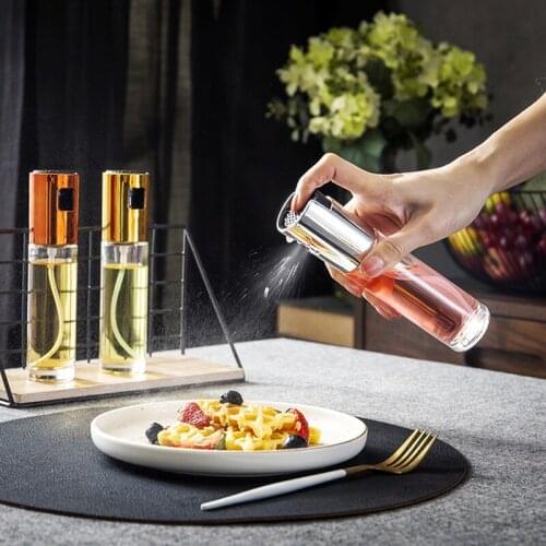 Barbecue Glass Mixing Condiment Bottle Vinegar Soy Sauce Spray Oiler Dispenser Pump Pot Leak-proof Sprayer Kitchen Cooking Tools