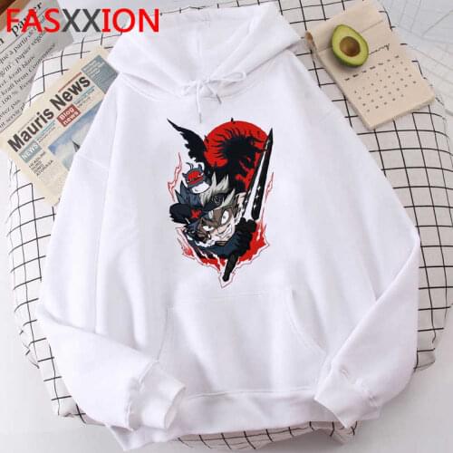 Black Clover hoodies men y2k aesthetic streetwear Korea men hoddies Korea