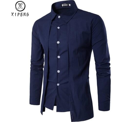 XIPENG Mens Silk Shirts