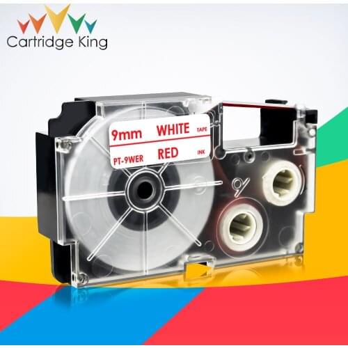 Label Tape 9mm XR-9WER Red on White Label Maker Compatibel for XR 9WER Casio KL-120 KL-430 KL-60 KL-7400 KL-8100 KL-8200