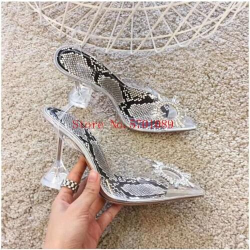Woman Designer Shoes Begum Crystal-embellished Pvc Slingback Pumps Restocks Begum Pvc Slingbacks 10cm High Heel Snake Print Sand