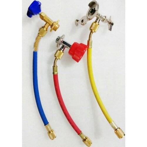 1/4" for Car Auto A/C Refrigeration System 1.5 Meters Three colors Refrigerant Charging Hose Pressure resistance SAE HVAC