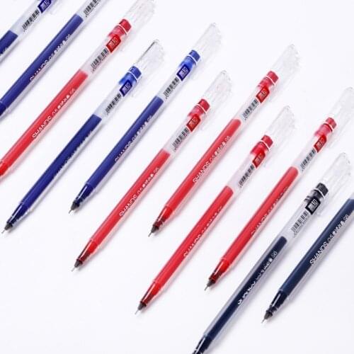 1pc Large-capacity gel pen students use simple full needle 0.5mm nib red pen black pen blue pen creative giant can write gel pen