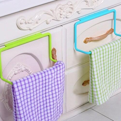 1PCS Kitchen Towel racks for bath Kitchen high quality Towel Rack Hanging Holder Organizer Bathroom Cabinet Cupboard Hanger