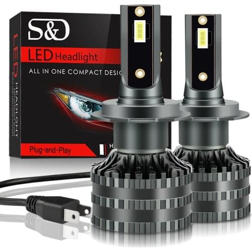 2Pcs Car Headlight H4 Hi/Lo Beam LED H7 H1 H8 H9 H11 HB3 9005 HB4 9006 9012 HIR2 60W 18000lm 6000K Auto Headlamp Fog Light Bulbs