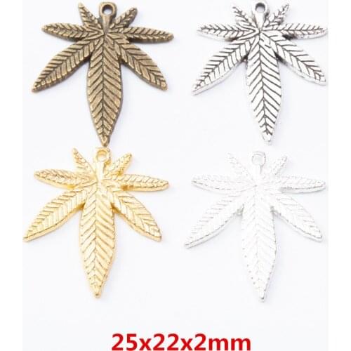 35 pieces of retro metal zinc alloy leaves pendant for DIY handmade jewelry necklace making 7238