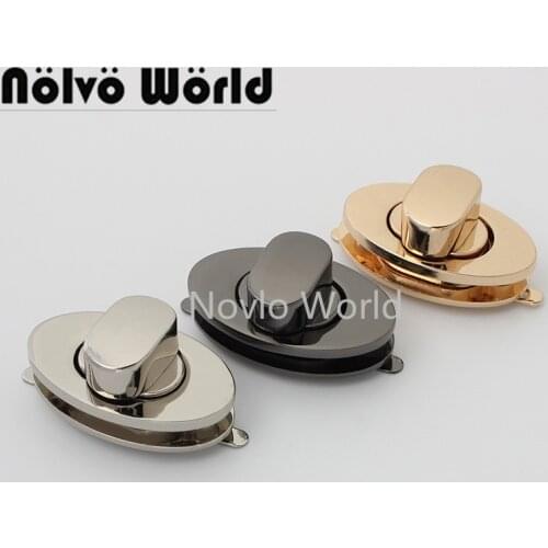 5-30sets 4 colors 37*22mm bronze color oval shape turn lock for chains bag metal turn locks purse accessories