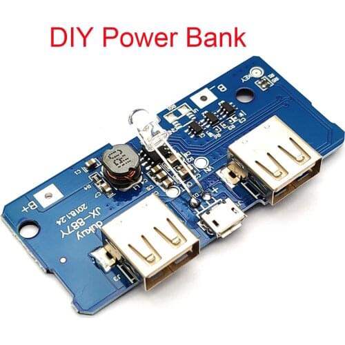 5V 2A Power Bank Charger Module Charging Circuit Board Step Up Boost Power Supply Module 2A Dual USB Output 1A Input