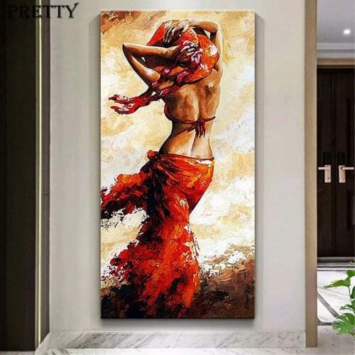 Abstract African Woman Oil Paintings on Canvas Sexy Black Woman Body Print Poster Modern Wall Art Pictures for Living Room Decor