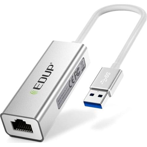 EDUP USB to Ethernet Adapter,Portable USB 3.0 to 10/100/1000 Gigabit Ethernet RJ45 LAN Network Adapter