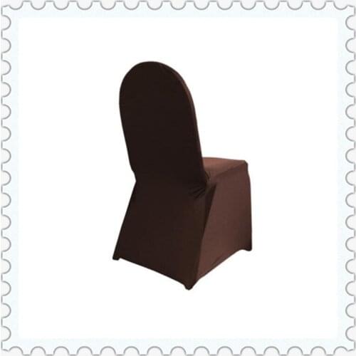 Lycra chocolate spandex chair covers for banquet chairs