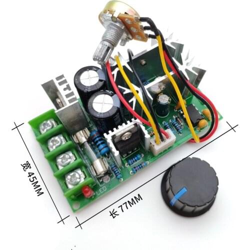 DC10-60V 12V 24V Motor Speed Control Regulator PWM Motor Speed Controller Switch 20A Current Regulator High Power Drive Module