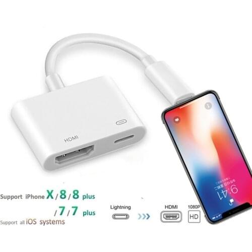 For iPad Air to HDMI Adapter For Lightning to Digital AV HDMI 4K USB Cable Connector 1080P HD Adapters For iphone X XS 8 7 6 5s