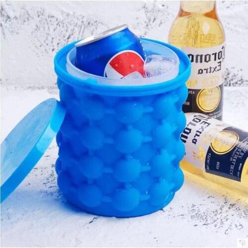 Ice Cube Maker Portable Large Bucket Wine Ice Cooler Beer Cabinet Space Saving for Kitchen Party Barware Drinking Whiskey Freeze