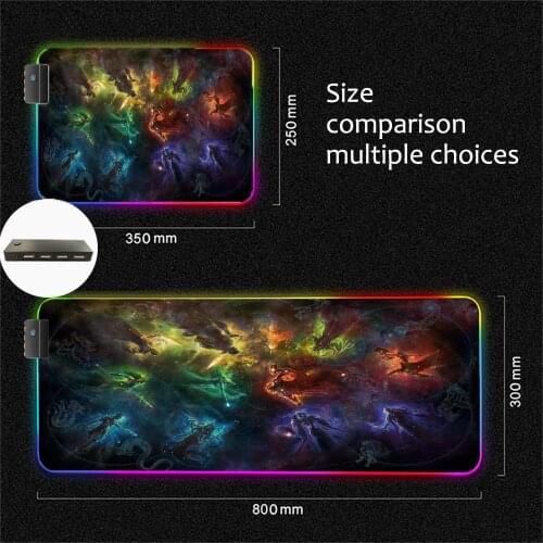 Gaming Mouse Pad Luminous Mouse Pad RGB Multi-port Mouse Pad Wireless Charging Mouse Pad Mouse Pad Custom Table Mat 4HUB Port