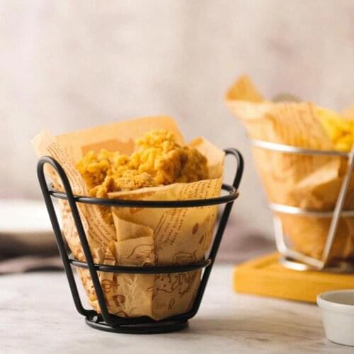 Mini French Fries Basket Food Bucket Snack Potato Chips Barrel Container Tableware